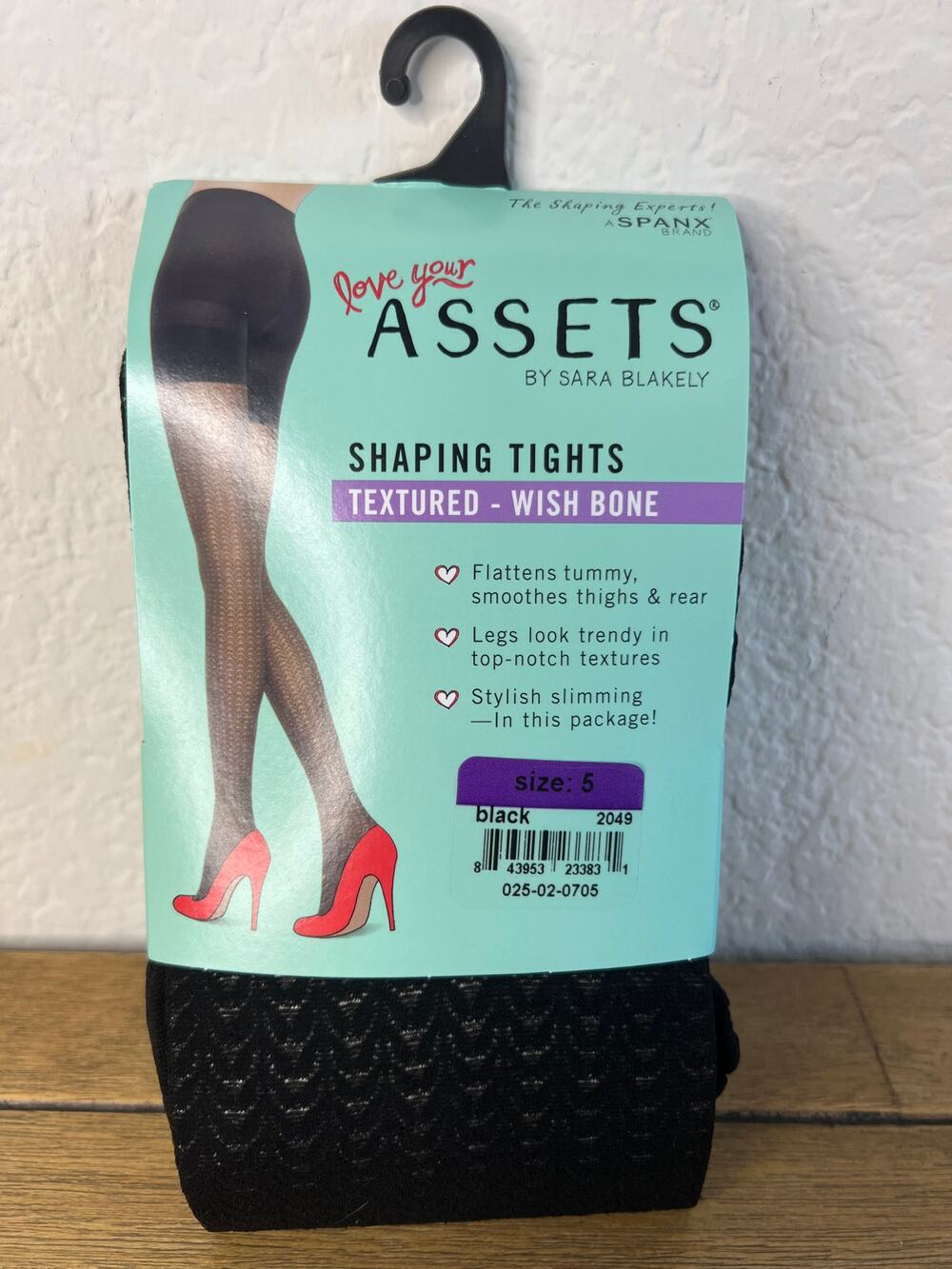 Love Your Assets by Sara Blakely SPANX Shaping Tights Textured Black NEW~ Size 5